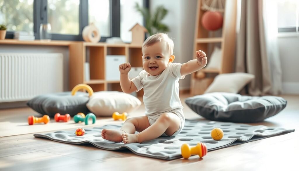 Exercícios de fortalecimento muscular para bebês